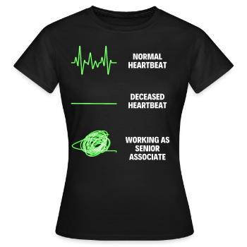 Senior Associate Professional Worker - Women's T-Shirt - black - Front - AI Model Female 172 dark (172cm)