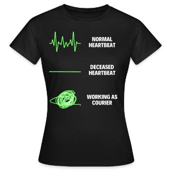 Courier Worker Funny Courier Package Deliever Jobs - Women's T-Shirt - black - Front - AI Model Female 172 dark (172cm)