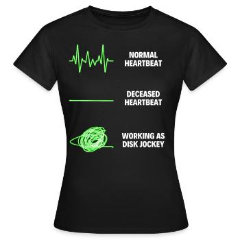 Disk Jockey jockey DJs music Funny DJs Lovers - Frauen T-Shirt - Schwarz - Vorne - AI Model Female 172 dark (172cm)