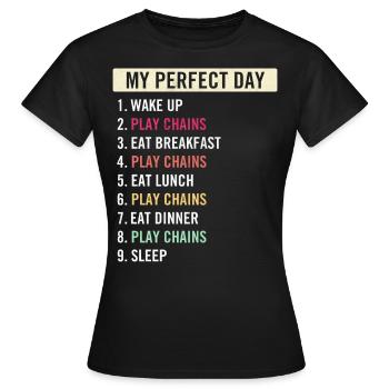 Drôles de chaînes Joueurs Chaînes Amoureux Chaînes Citations - T-shirt Femme - noir - Devant - AI Model Female 172 dark (172cm)