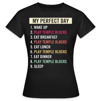 Funny Temple Blocks Players Temple Blocks Lovers - Frauen T-Shirt - Schwarz - Vorne - AI Model Female 172 dark (172cm)
