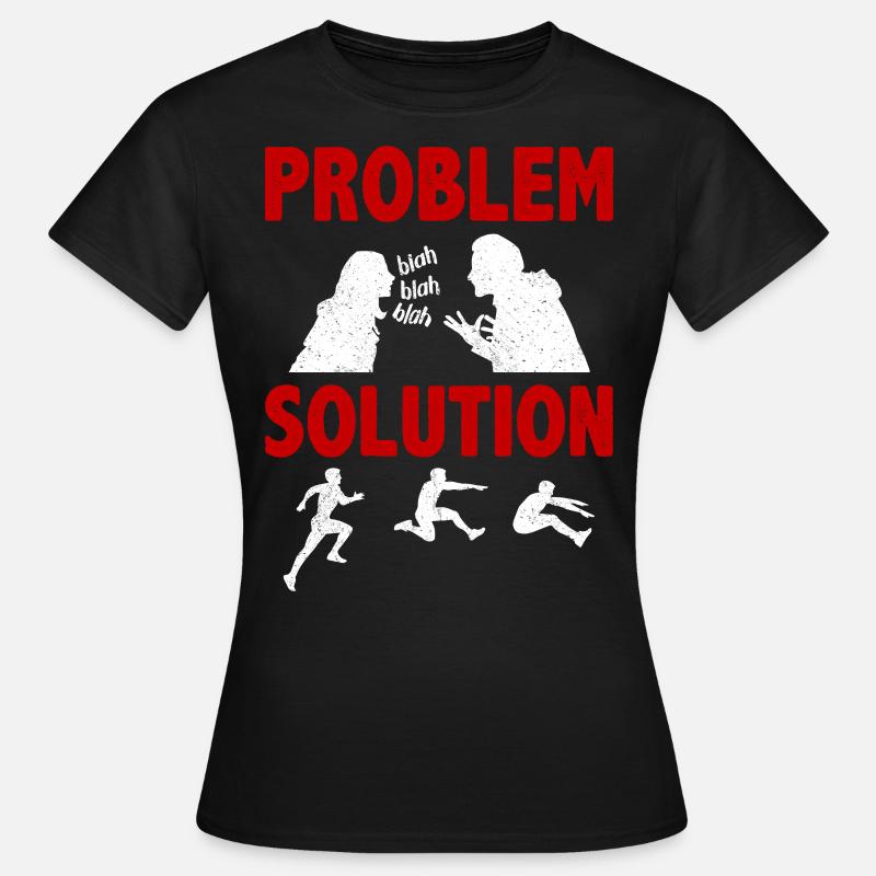 Long Jumping Jumper Broad Jump Problem Solution - Women's T-Shirt - black