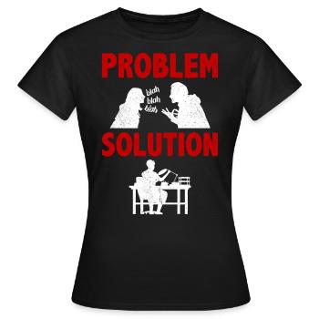 Collier Fabrication de bijoux Solution Problème Passe-temps - T-shirt Femme - noir - Devant - AI Model Female 172 dark (172cm)