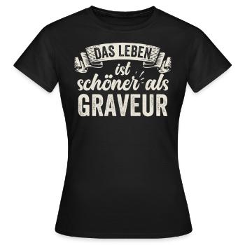 Graveur Schmuck Kunsthandwerk Individualität - Frauen T-Shirt - Schwarz - Vorne - AI Model Female 172 dark (172cm)