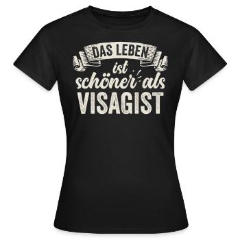 Lustige Visagist Makeup Schönheit Styling Aussehen - Frauen T-Shirt - Schwarz - Vorne - AI Model Female 172 dark (172cm)