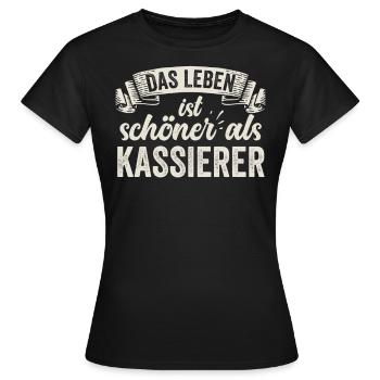 Lustige Kassierer Kasse Geld Kundenbetreuung - Frauen T-Shirt - Schwarz - Vorne - AI Model Female 172 dark (172cm)