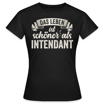 Intendant Theater Oper Kultur Veranstaltung Arbeit - Frauen T-Shirt - Schwarz - Vorne - AI Model Female 172 dark (172cm)