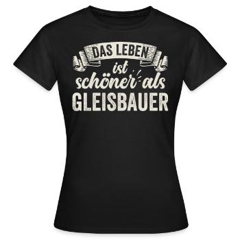 Lustige Gleibauer Gleibauerei Spaß Unterhaltung - Frauen T-Shirt - Schwarz - Vorne - AI Model Female 172 dark (172cm)