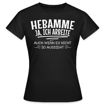 Geburtshilfe Betreuung Schwangerschaft Entbindung - Frauen T-Shirt - Schwarz - Vorne - AI Model Female 172 dark (172cm)