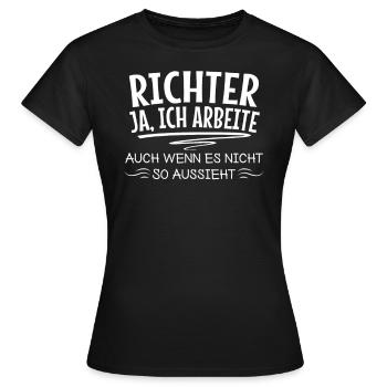 Rechtssprechung Gerichtsverfahren Justiz - Frauen T-Shirt - Schwarz - Vorne - AI Model Female 172 dark (172cm)