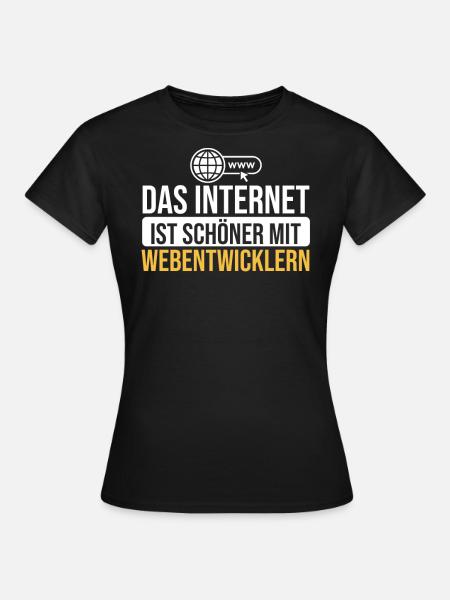 Webentwickler Frontend-Backend-Entwickler - Frauen T-Shirt - Schwarz