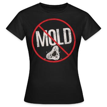 Avertissement de sensibilisation à l’allergie aux moisissures Allergique - T-shirt Femme - noir - Devant - AI Model Female 172 dark (172cm)