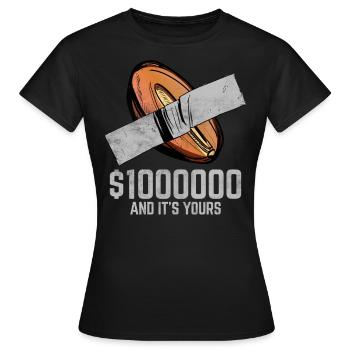 Klebeband Datum Fruchtliebhaber Lustiges Zitat - Frauen T-Shirt - Schwarz - Vorne - AI Model Female 172 dark (172cm)