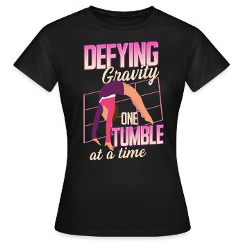 Tumbling Fitness Akrobatik - Frauen T-Shirt - Schwarz - Vorne - AI Model Female 172 dark (172cm)