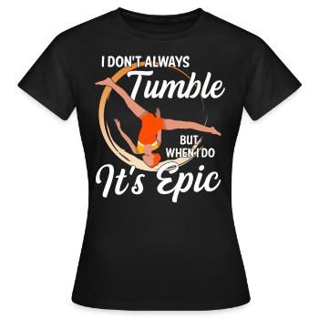 Tumbling Fitness-Akrobatik - Frauen T-Shirt - Schwarz - Vorne - AI Model Female 172 dark (172cm)