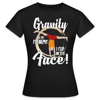 Tumbling Fitness Akrobatik - Frauen T-Shirt - Schwarz - Vorne - AI Model Female 172 dark (172cm)