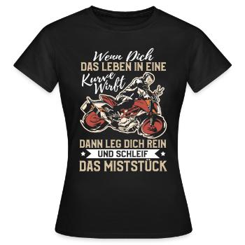 Lustig Motorrad Bike Geschenk Spruch Sarkastisch - Frauen T-Shirt - Schwarz - Vorne - AI Model Female 172 dark (172cm)