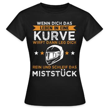 Lustig Motorrad Bike Geschenk Spruch Sarkastisch - Frauen T-Shirt - Schwarz - Vorne - AI Model Female 172 dark (172cm)
