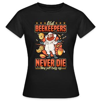 Apiculteur apiculture abeilles nid d'abeille disant cadeau - T-shirt Femme - noir - Devant - AI Model Female 172 dark (172cm)