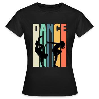 Danseur de danse hip hop breakdance disant cadeau - T-shirt Femme - noir - Devant - AI Model Female 172 dark (172cm)