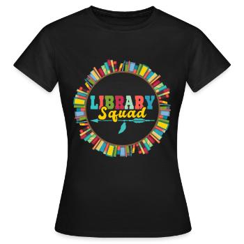 Bibliothèque livre e-book Thriller écrivain - T-shirt Femme - noir - Devant - AI Model Female 172 dark (172cm)