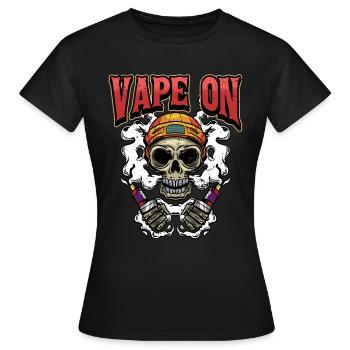 Vape Dampfen Dampfer Vaping Spruch Geschenk - Frauen T-Shirt - Schwarz - Vorne - AI Model Female 172 dark (172cm)