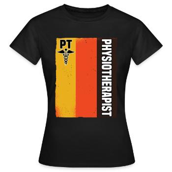 Physiothérapie Physiothérapeute Physiothérapie - T-shirt Femme - noir - Devant - AI Model Female 172 dark (172cm)