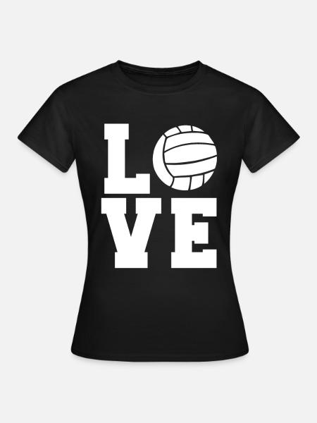 Liefde Volleybal Bal Coach Speler - Vrouwen T-shirt - zwart