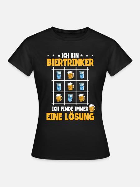 Ich bin Biertrinker Bier - Frauen T-Shirt - Schwarz