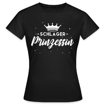 Schlagerparty Schlager Prinzessin - Frauen T-Shirt - Schwarz - Vorne - AI Model Female 172 dark (172cm)