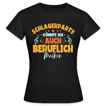 Schlagerparty Schlager - T-shirt Femme - noir - Devant - AI Model Female 172 dark (172cm)
