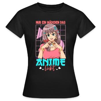Anime Spruch Weeb Otaku - Frauen T-Shirt - Schwarz - Vorne - AI Model Female 172 dark (172cm)