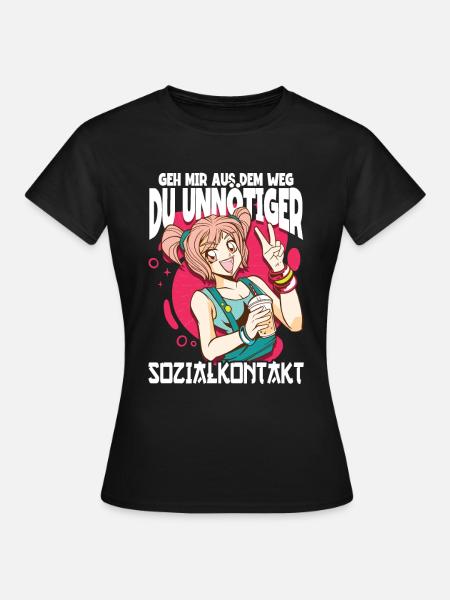 Anime Spruch Weeb Otaku - Frauen T-Shirt - Schwarz
