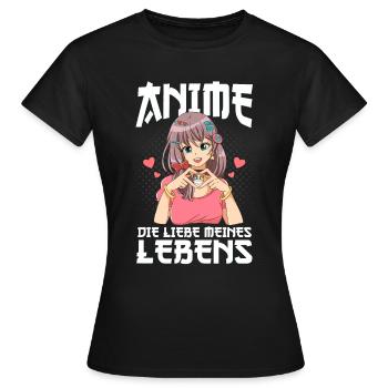 Anime Spruch Weeb Otaku - Frauen T-Shirt - Schwarz - Vorne - AI Model Female 172 dark (172cm)