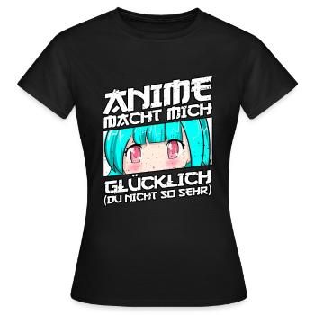 Anime Spruch Weeb Otaku - Frauen T-Shirt - Schwarz - Vorne - AI Model Female 172 dark (172cm)
