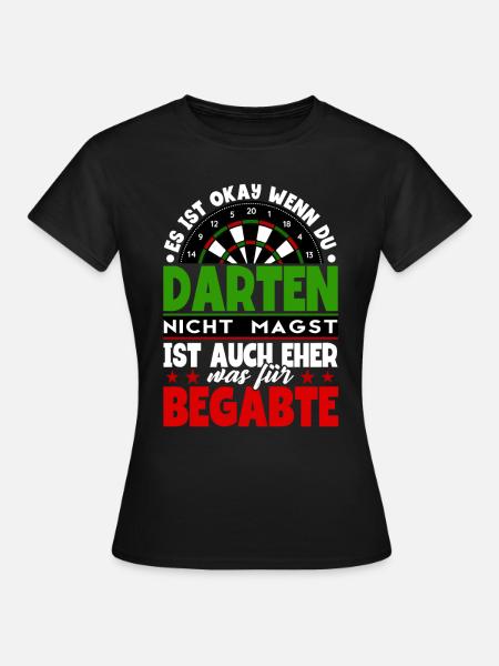 Darts Dartspieler - Frauen T-Shirt - Schwarz