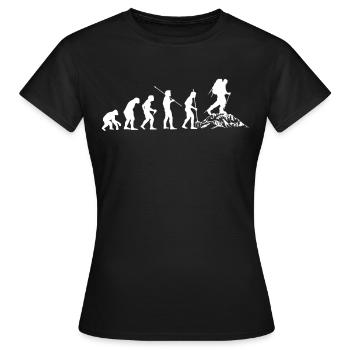 Wanderer Wander Wandern und Bier darum bin ich - Frauen T-Shirt - Schwarz - Vorne - AI Model Female 172 dark (172cm)