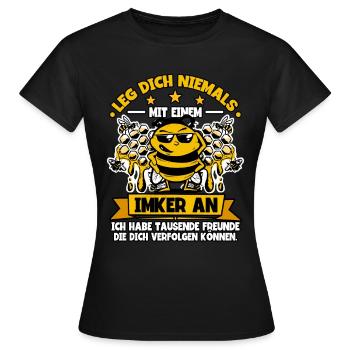 Apiculteur Apiculteur - T-shirt Femme - noir - Devant - AI Model Female 172 dark (172cm)