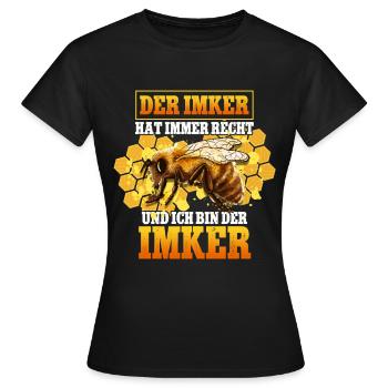 Apiculteur Apiculteur - T-shirt Femme - noir - Devant - AI Model Female 172 dark (172cm)