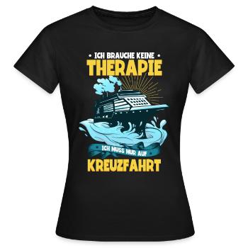 Kreuzfahrt - Frauen T-Shirt - Schwarz - Vorne - AI Model Female 172 dark (172cm)
