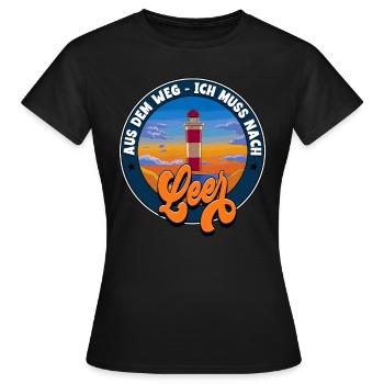 Leer - Frauen T-Shirt - Schwarz - Vorne - AI Model Female 172 dark (172cm)