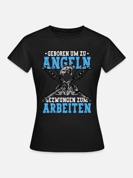 Angeln Angler - Frauen T-Shirt - Schwarz