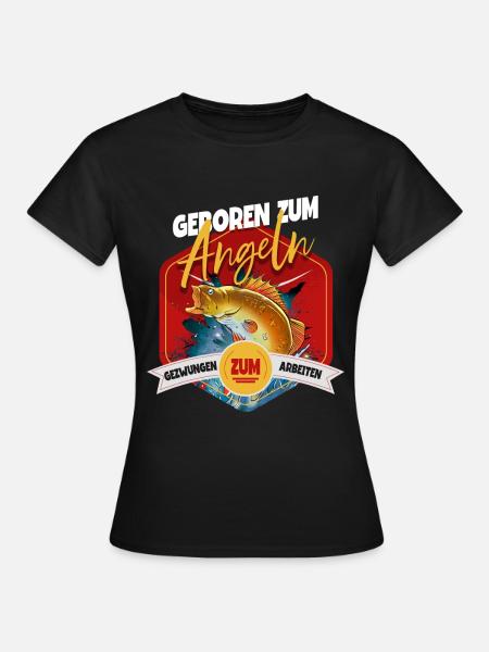 Angeln Angler - Frauen T-Shirt - Schwarz
