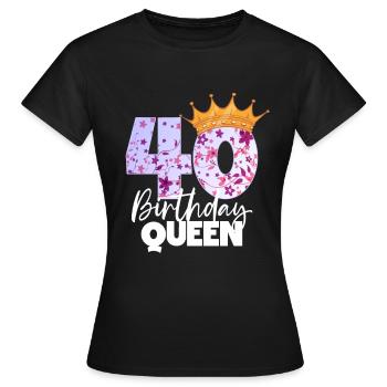 Il y a 40 ans, j’étais le 40 le plus rapide. - T-shirt Femme - noir - Devant - AI Model Female 172 dark (172cm)