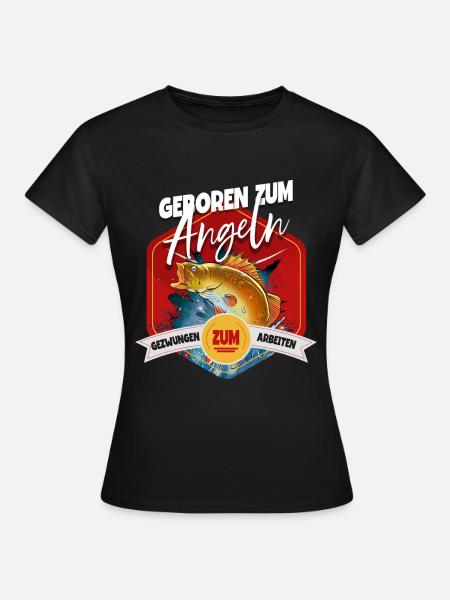 Angeln Angler - Frauen T-Shirt - Schwarz