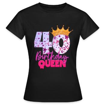 Il y a 40 ans, j’étais le 40 le plus rapide. - T-shirt Femme - noir - Devant - AI Model Female 172 dark (172cm)