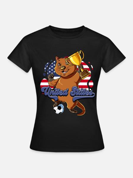 Usa Fußball - Frauen T-Shirt - Schwarz
