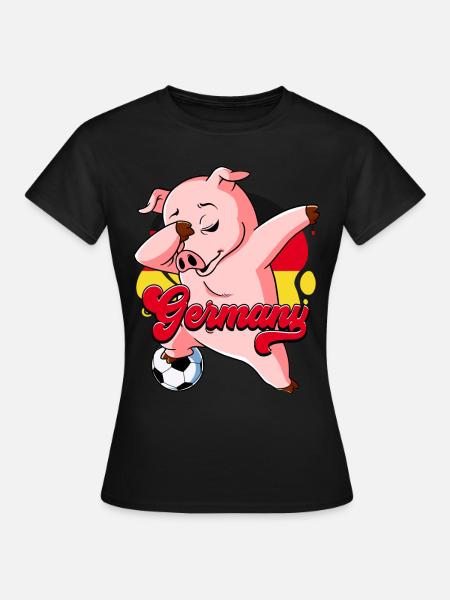 Deutschland Fußball - Frauen T-Shirt - Schwarz