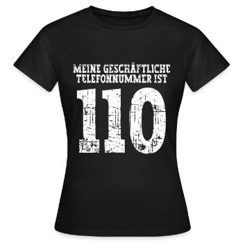 Polizist Polizei - Frauen T-Shirt - Schwarz - Vorne - AI Model Female 172 dark (172cm)