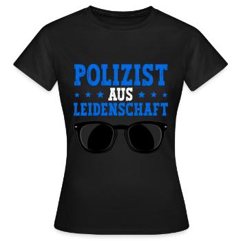 Polizist Polizei - Frauen T-Shirt - Schwarz - Vorne - AI Model Female 172 dark (172cm)
